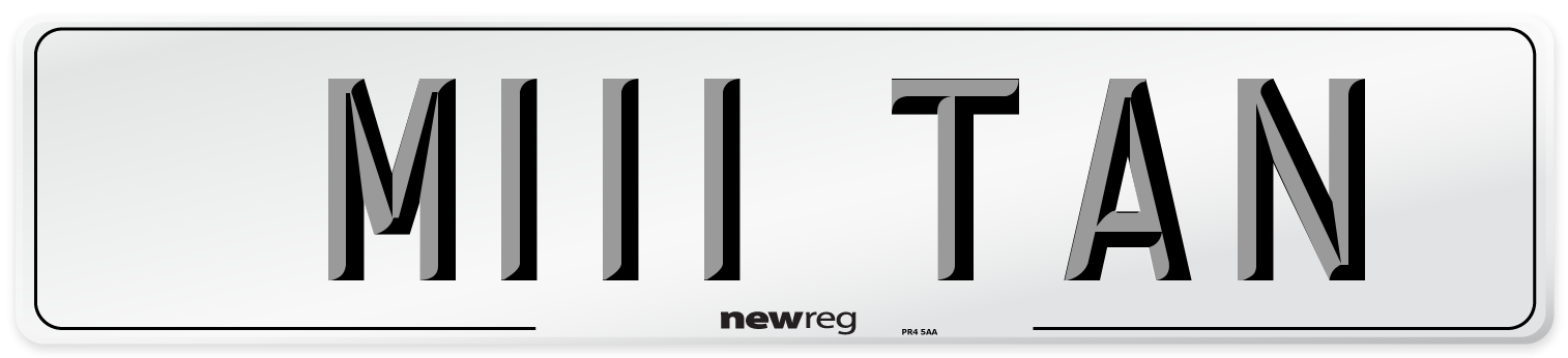 M111 TAN Number Plate from New Reg